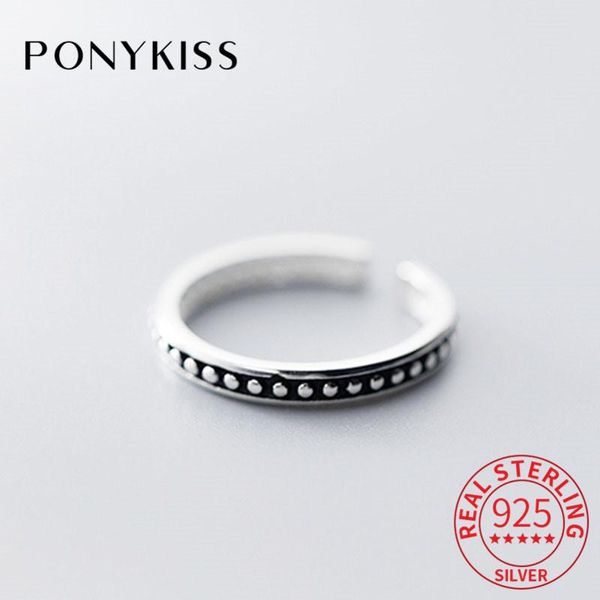 cluster rings ponykiss 925 sterling silver small bead adjustable open ring for women retro fashion accessory girl party simple gift, Golden;silver
cluster rings ponykiss 925 sterling silver small bead adjustable open ring for women retro fashion accessory girl party simple gift, Golden;silver
