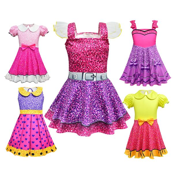summer colorful dress for girl cosplay costumes short sleeve child halloween party birthday dresses kids dance clothes, Red;yellow
summer colorful dress for girl cosplay costumes short sleeve child halloween party birthday dresses kids dance clothes, Red;yellow