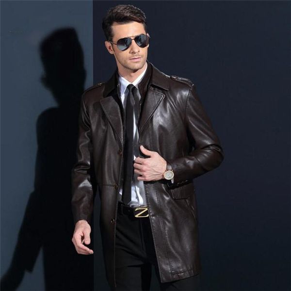 men's fur & faux long leather coats men single-breasted coat pu man slim trench plus size m-4xl jacket for male 50141, Black
men's fur & faux long leather coats men single-breasted coat pu man slim trench plus size m-4xl jacket for male 50141, Black