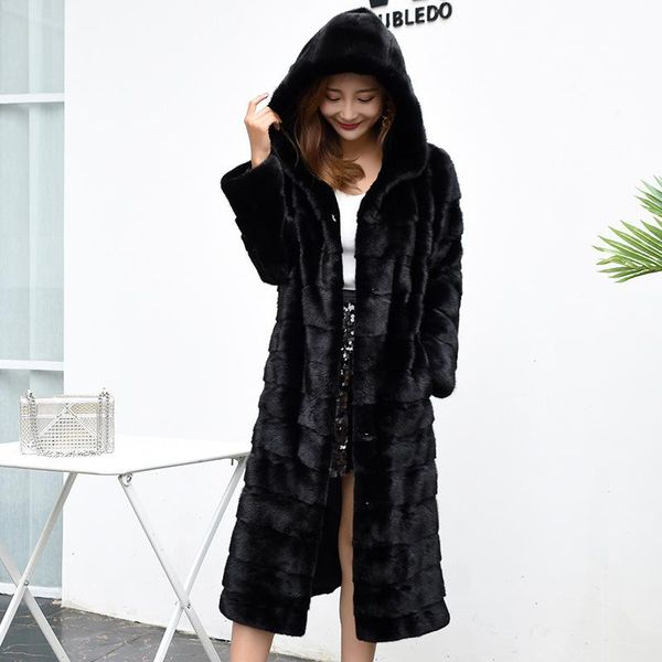 women's fur & faux mink whole imitation coat fashion long small female autumn and winter hooded horizontal, Black
women's fur & faux mink whole imitation coat fashion long small female autumn and winter hooded horizontal, Black