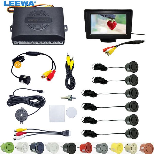 car rear view cameras& parking sensors leewa 4.3" lcd monitor + 6 sensor 2pcs ccd camera dual visual rearview video radar system #ca101
car rear view cameras& parking sensors leewa 4.3" lcd monitor + 6 sensor 2pcs ccd camera dual visual rearview video radar system #ca101