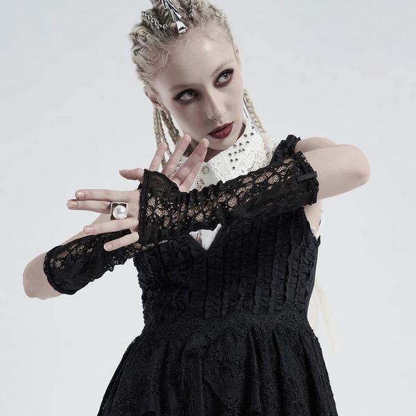 five fingers gloves punkrave women' gothic vertical lace fashion breathable daily casual elasticity long, Blue;gray
five fingers gloves punkrave women' gothic vertical lace fashion breathable daily casual elasticity long, Blue;gray