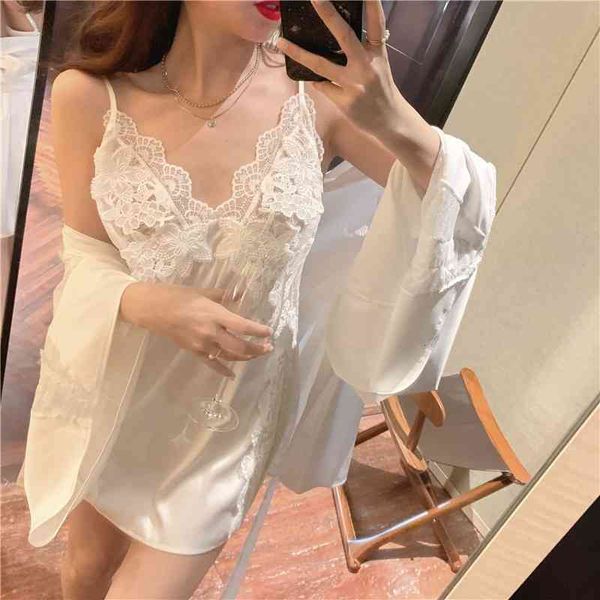 women's sleepwear twinset robe set lace bridal wedding kimono summer ing gown perspective bathrobe chemise nightgown suit wit, Black;red
women's sleepwear twinset robe set lace bridal wedding kimono summer ing gown perspective bathrobe chemise nightgown suit wit, Black;red