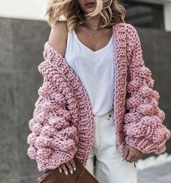 2021 new pink cotton long sleeve handmade crochet sweater cardigan women casual lazy winter warm coat pull jumper outwear vtmo, White;black
2021 new pink cotton long sleeve handmade crochet sweater cardigan women casual lazy winter warm coat pull jumper outwear vtmo, White;black
