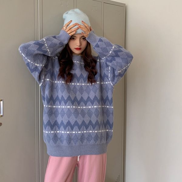 2021 new autumn gentle round neck open stitch women loose long-sleeved outer wear geometric pattern knitted sweater 0k45, White;black
2021 new autumn gentle round neck open stitch women loose long-sleeved outer wear geometric pattern knitted sweater 0k45, White;black