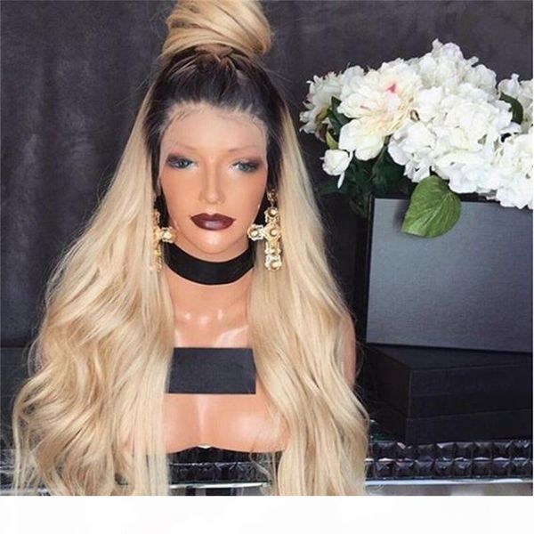 selling part ombre wig with dark roots blonde wig glueless synthetic lace front wig with baby hair for african american wigs, Black
selling part ombre wig with dark roots blonde wig glueless synthetic lace front wig with baby hair for african american wigs, Black