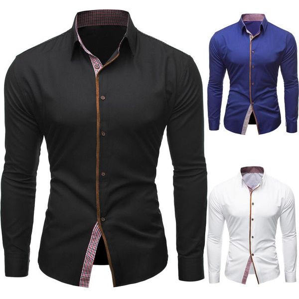 men's casual shirts men's autumn slim turndown-collar long sleeve solid color social shirt male fashion vintage blouse, White;black
men's casual shirts men's autumn slim turndown-collar long sleeve solid color social shirt male fashion vintage blouse, White;black
