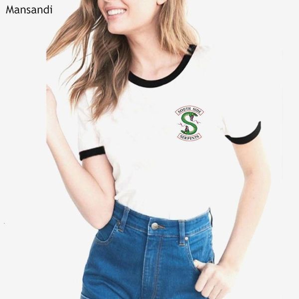 riverdale t shirt women harajuku shirt tumblr tee shirt femme southside serpents jughead female t-shirt vogue tshirt, White
riverdale t shirt women harajuku shirt tumblr tee shirt femme southside serpents jughead female t-shirt vogue tshirt, White
