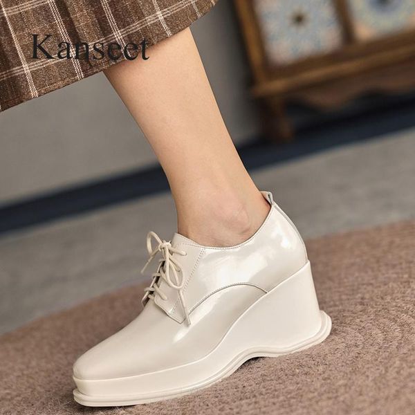 dress shoes kanseet wedges autumn women's pumps square toe lace-up cow leather handmade party high heels female footwear size 40, Black
dress shoes kanseet wedges autumn women's pumps square toe lace-up cow leather handmade party high heels female footwear size 40, Black