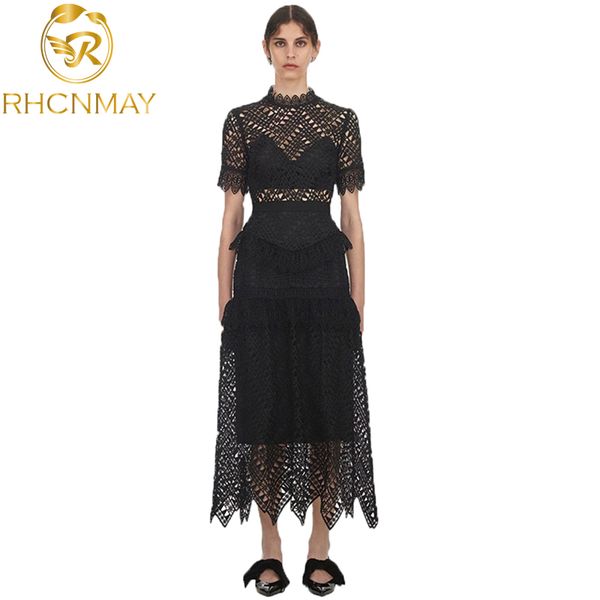 new self-portrait long lace women dress runway spring summer ruffles short sleeve patchwork dress vintage hollow out dressswimwear bathing s, Black;gray
new self-portrait long lace women dress runway spring summer ruffles short sleeve patchwork dress vintage hollow out dressswimwear bathing s, Black;gray