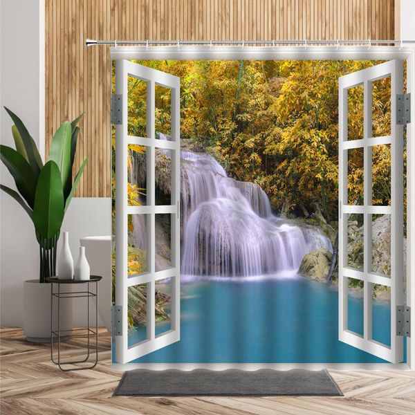 shower curtains 3d window opening waterfall curtain lake forest scenery bathroom decor set waterproof home decoration with hooks
shower curtains 3d window opening waterfall curtain lake forest scenery bathroom decor set waterproof home decoration with hooks