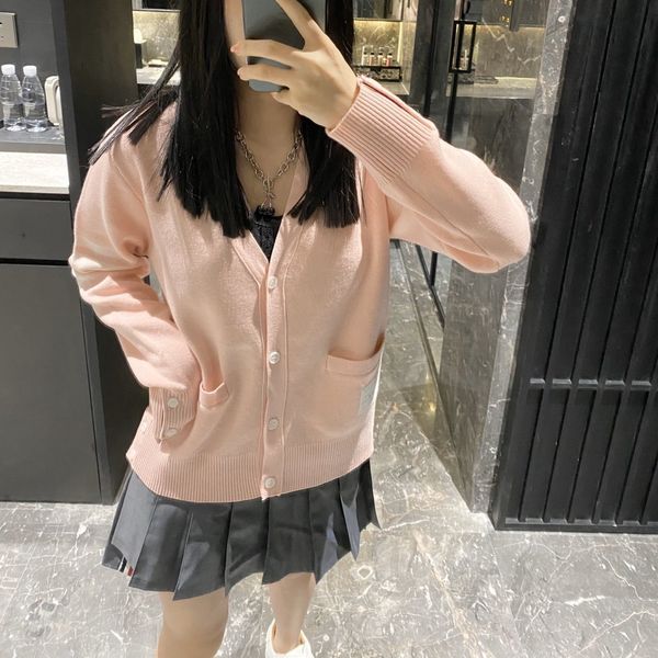 tb college pink blue cardigan 8786 candy solid v-neck long sleeve knitted women's loose coat ins net red, White
tb college pink blue cardigan 8786 candy solid v-neck long sleeve knitted women's loose coat ins net red, White