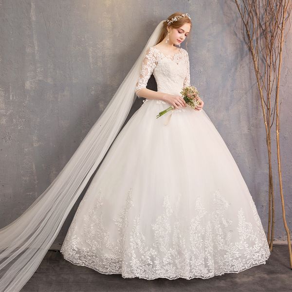 half sleeve 2021 es new vintage lace embroidery ball gown wedding muslim arabic bridal gowns vestido de noiva k98m, White
half sleeve 2021 es new vintage lace embroidery ball gown wedding muslim arabic bridal gowns vestido de noiva k98m, White