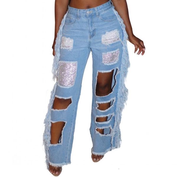 streetwear women's jeans pocket zipper torn leg wide denim 2021's casual sequins shredded pants l0wz, Blue
streetwear women's jeans pocket zipper torn leg wide denim 2021's casual sequins shredded pants l0wz, Blue