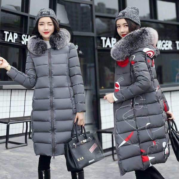 double-sided wear parkas winter warm hooded slim long jackets thick parka korea fashion women casual long print coat d240, Black
double-sided wear parkas winter warm hooded slim long jackets thick parka korea fashion women casual long print coat d240, Black
