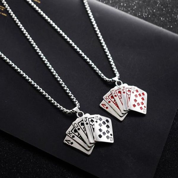 pendant necklaces vintage silver color straight flush necklace creativity black chain poker for men women hip hop jewelry gift
pendant necklaces vintage silver color straight flush necklace creativity black chain poker for men women hip hop jewelry gift