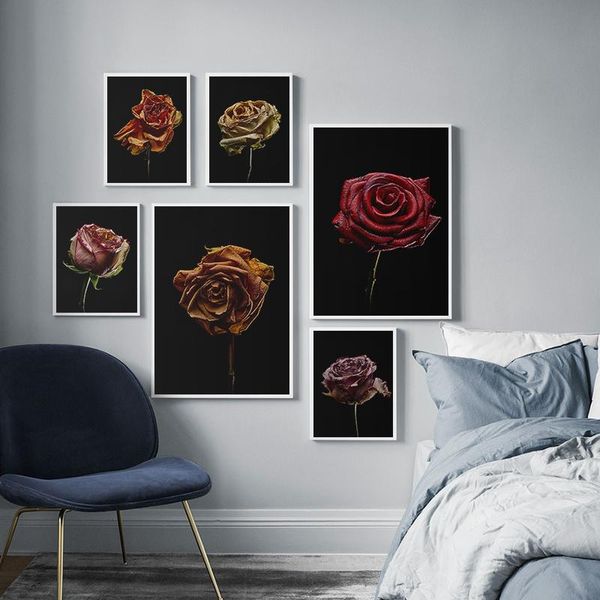 paintings withered rose floral poster canvas painting flowers vintage wall art picture print for living room bedroom retro home decoration
paintings withered rose floral poster canvas painting flowers vintage wall art picture print for living room bedroom retro home decoration