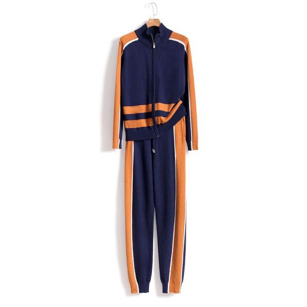 women's two piece pants tracksuit real wool women 2021 fashion knit sweater and feet striped color cashmere 2 set turtleneck casual, White
women's two piece pants tracksuit real wool women 2021 fashion knit sweater and feet striped color cashmere 2 set turtleneck casual, White