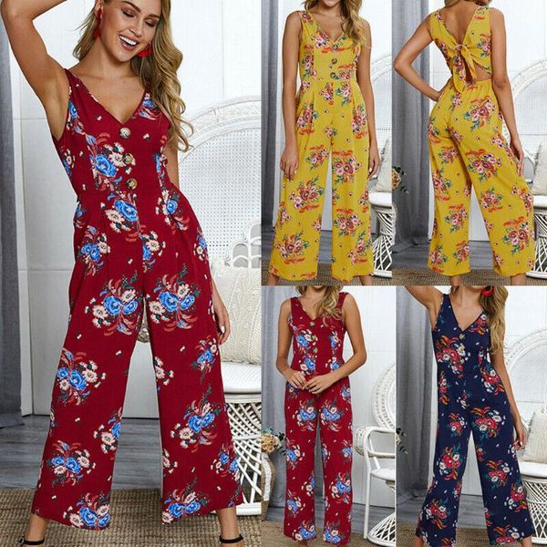 women's jumpsuits & rompers clothes 2021 women sleevless floral jumpsuit wide leg culotte pants playsuit summer romper drop, Black;white
women's jumpsuits & rompers clothes 2021 women sleevless floral jumpsuit wide leg culotte pants playsuit summer romper drop, Black;white