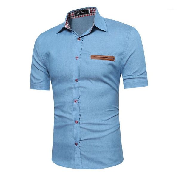 men's casual shirts 2021 summer wear fashion large leather bag decorated short sleeve shirt, White;black
men's casual shirts 2021 summer wear fashion large leather bag decorated short sleeve shirt, White;black