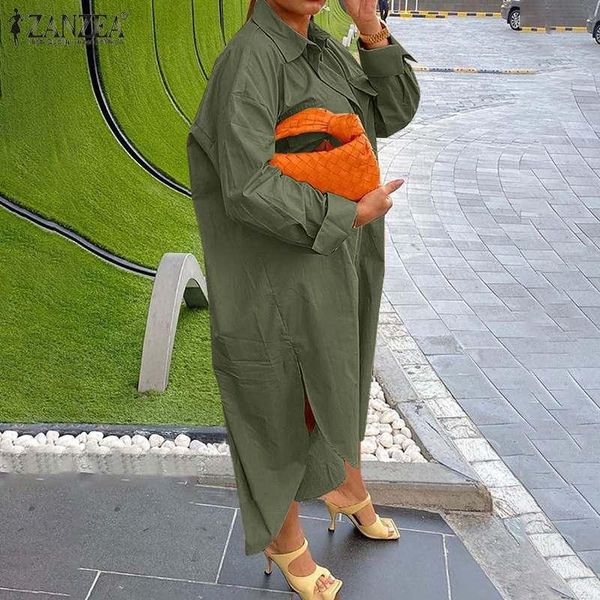 casual dresses fashion zanzea 2021 women lapel solid shirt dress long sleeve button office ol sundress oversized irregular hem vestidos fema, Black;gray
casual dresses fashion zanzea 2021 women lapel solid shirt dress long sleeve button office ol sundress oversized irregular hem vestidos fema, Black;gray