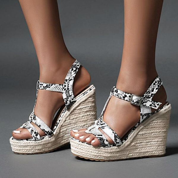dress shoes summer wedge sandals woman platform ladies high heels women fashion snake print open toe casual female footwear, Black
dress shoes summer wedge sandals woman platform ladies high heels women fashion snake print open toe casual female footwear, Black