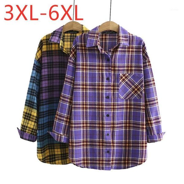 ladies autumn winter plus size for women large blouse long sleeve loose purple pocket plaid shirt 3xl 4xl 5xl 6xl women's blouses & sh, White
ladies autumn winter plus size for women large blouse long sleeve loose purple pocket plaid shirt 3xl 4xl 5xl 6xl women's blouses & sh, White