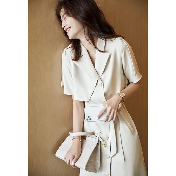 two piece dress hepburn suit women's short sleeve french summer 2021 slim waist, White
two piece dress hepburn suit women's short sleeve french summer 2021 slim waist, White