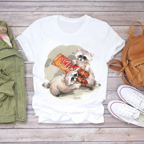 women's t-shirt women graphic raccoon animal cartoon printing 90s cute short sleeve print clothes lady tees female t shirt womens top, White
women's t-shirt women graphic raccoon animal cartoon printing 90s cute short sleeve print clothes lady tees female t shirt womens top, White
