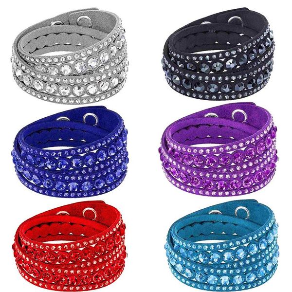 charm bracelets fashion retro multilayer twining leather bracelet bohemia adjustable inlay big crystal bangle women jewelry bijoux pulseira, Golden;silver
charm bracelets fashion retro multilayer twining leather bracelet bohemia adjustable inlay big crystal bangle women jewelry bijoux pulseira, Golden;silver