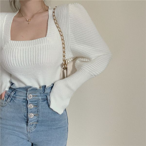 new mesh thin female fall and winter retro-square neck puff sleeve sweater vest ndi4, White;black
new mesh thin female fall and winter retro-square neck puff sleeve sweater vest ndi4, White;black