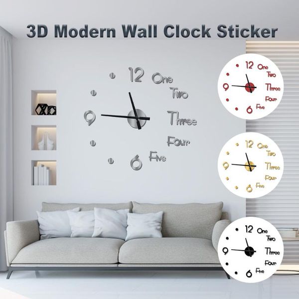 3d diy large wall clock modern design silent wall sticker clock acrylic mirror self adhesive clocks living room home decor
3d diy large wall clock modern design silent wall sticker clock acrylic mirror self adhesive clocks living room home decor
