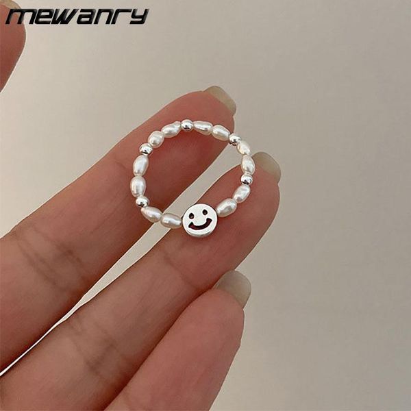 cluster rings mewanry 925 sterling silversmiley pearl elastic for women ins simple fashion personality party jewelry gifts wholesale, Golden;silver
cluster rings mewanry 925 sterling silversmiley pearl elastic for women ins simple fashion personality party jewelry gifts wholesale, Golden;silver