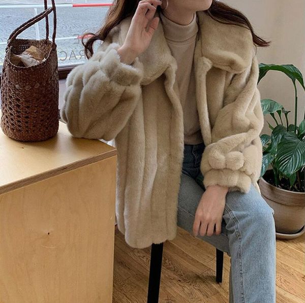 korea clothes lapel hairy shaggy faux fur coat khaki vintage lantern sleeve furry faux fur women jacket loose outerwear, Black
korea clothes lapel hairy shaggy faux fur coat khaki vintage lantern sleeve furry faux fur women jacket loose outerwear, Black