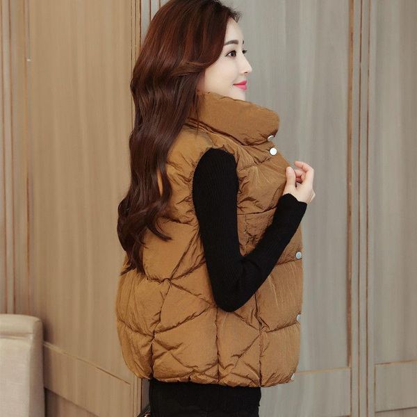 women's vests 2021 winter sleeveless vest coats women stand collar slim thick warm jacket korean fashion woman waistcoat g14, Black;white
women's vests 2021 winter sleeveless vest coats women stand collar slim thick warm jacket korean fashion woman waistcoat g14, Black;white