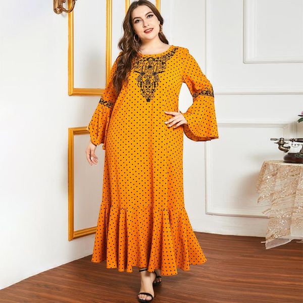 plus size dresses fridayin 2021 summer women's yellow dress sweet round neck long sleeve black dot kaftan
plus size dresses fridayin 2021 summer women's yellow dress sweet round neck long sleeve black dot kaftan
