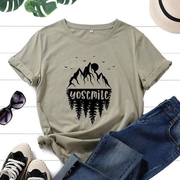 women's t-shirt casual women summer short sleeve mountain letter print female graphic fashion t shirt ladies daily loose o-neck tee, White
women's t-shirt casual women summer short sleeve mountain letter print female graphic fashion t shirt ladies daily loose o-neck tee, White