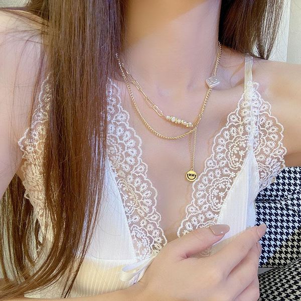 chains 2021 fashion brand jewelry elegant freshwater pearl pendant&necklaces for women delicate smile charm choker necklaces, Silver
chains 2021 fashion brand jewelry elegant freshwater pearl pendant&necklaces for women delicate smile charm choker necklaces, Silver