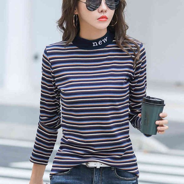 women's sweaters female shirt embroidered with letters, long sleeve striped autumn 1xjp, White;black
women's sweaters female shirt embroidered with letters, long sleeve striped autumn 1xjp, White;black