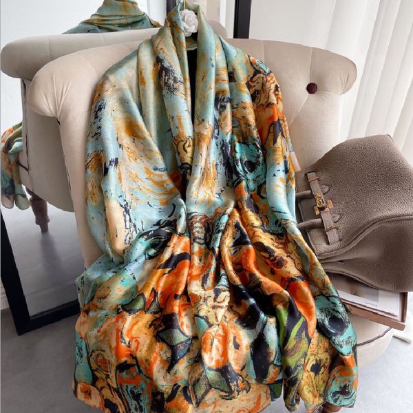 designer scarf 2021 luxury brand ladies spring and summer long scarf silk scarf shawl digital painted shawl van gogh oil paintin, Blue;gray
designer scarf 2021 luxury brand ladies spring and summer long scarf silk scarf shawl digital painted shawl van gogh oil paintin, Blue;gray