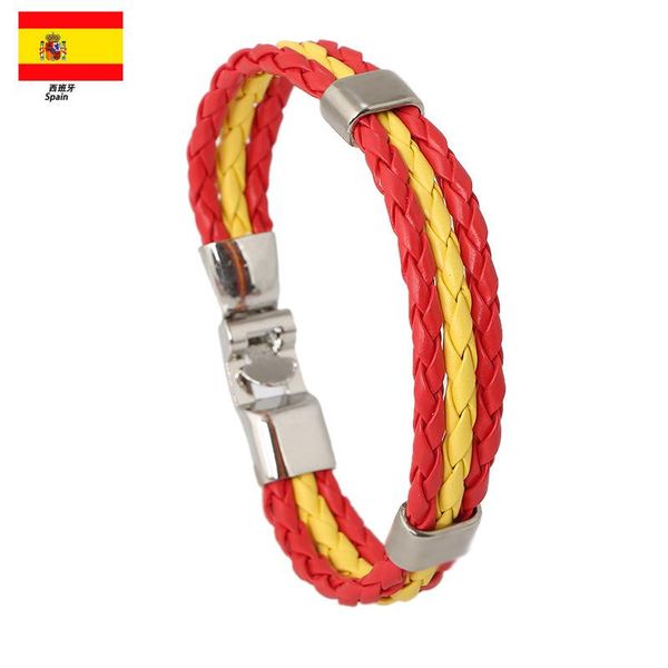 cuff men charm vintage bracelet fashion country spain flag leather easy-hook bracelets & bangles male female jewelry, White
cuff men charm vintage bracelet fashion country spain flag leather easy-hook bracelets & bangles male female jewelry, White