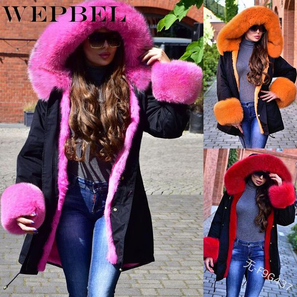 women's wool & blends wepbel women faux fur parka coats outdoor winter hooded jacket basic thicken warm coat outwear, Black
women's wool & blends wepbel women faux fur parka coats outdoor winter hooded jacket basic thicken warm coat outwear, Black