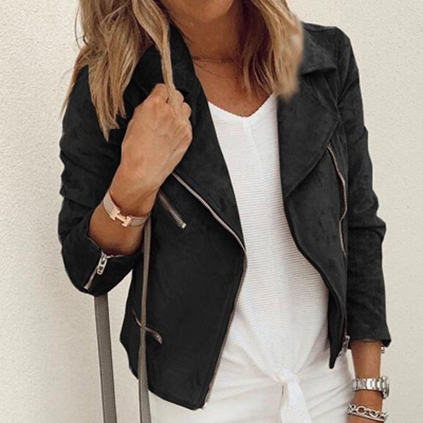 women's jackets women elegant turn-down collar office lady coats spring autumn long sleeve outwear fashion solid punk zipper short, Black;brown
women's jackets women elegant turn-down collar office lady coats spring autumn long sleeve outwear fashion solid punk zipper short, Black;brown