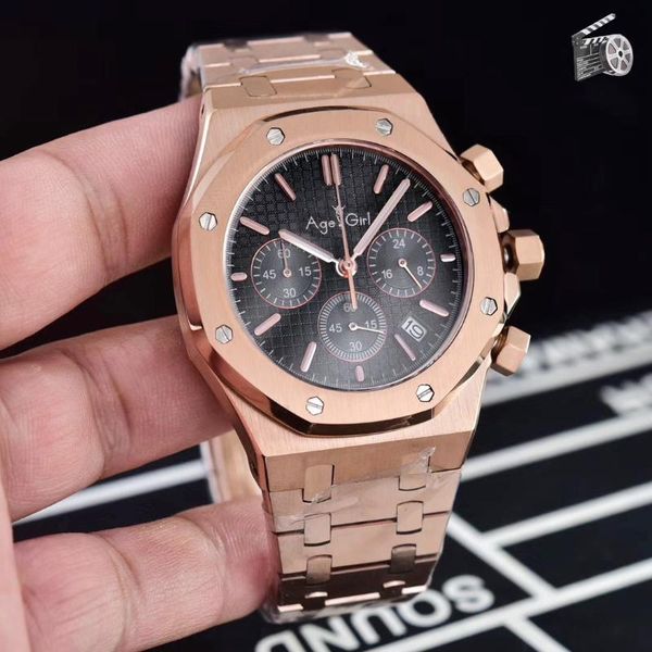 wristwatches classic chronograph men satch silver rose gold black stainless steel 904l sapphire crystal sport watches 45mm, Slivery;brown
wristwatches classic chronograph men satch silver rose gold black stainless steel 904l sapphire crystal sport watches 45mm, Slivery;brown