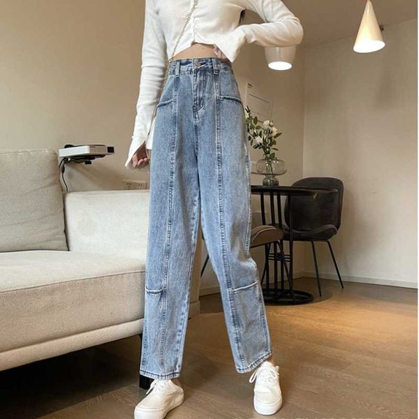 women's jeans net red 2021 spring summer high waist slim slimming all-match nine-point straight pants tide loose, Blue
women's jeans net red 2021 spring summer high waist slim slimming all-match nine-point straight pants tide loose, Blue