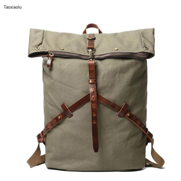 backpack personalized men and women large capacity business travel school bag canvas leather cross-shaped mountaineering
backpack personalized men and women large capacity business travel school bag canvas leather cross-shaped mountaineering