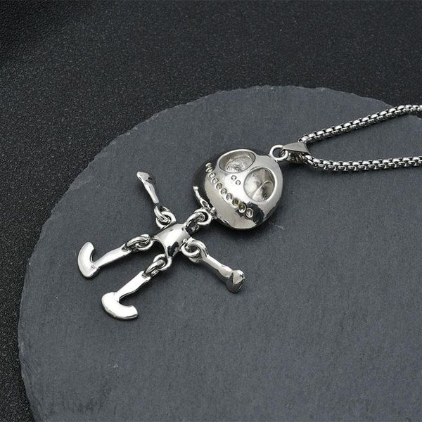 pendant necklaces xiaoboacc couple necklace korean fashion stainless steel alien neck chains jewelry, Silver
pendant necklaces xiaoboacc couple necklace korean fashion stainless steel alien neck chains jewelry, Silver