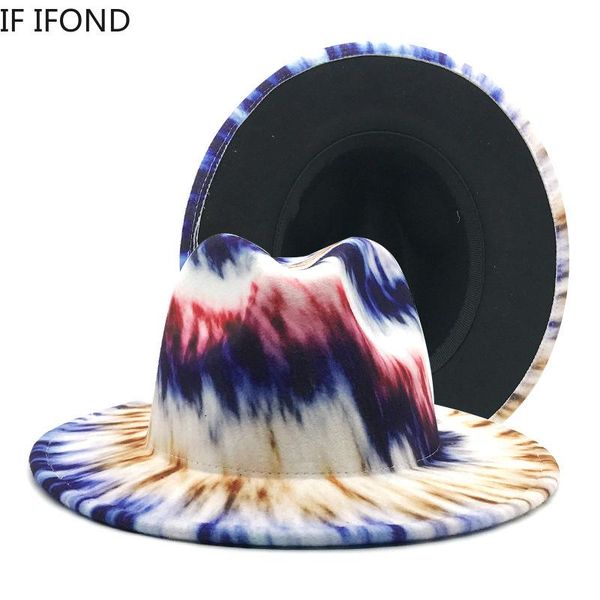 wide brim hats fedoras for women men caps double-sided tie dye jazz hat winter fascinator multicolor felted, Blue;gray
wide brim hats fedoras for women men caps double-sided tie dye jazz hat winter fascinator multicolor felted, Blue;gray