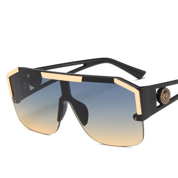 sunglasses 2021 fashion oversized square men women vintage metal big frame semi-rimless one lens sun glasses uv400, White;black
sunglasses 2021 fashion oversized square men women vintage metal big frame semi-rimless one lens sun glasses uv400, White;black