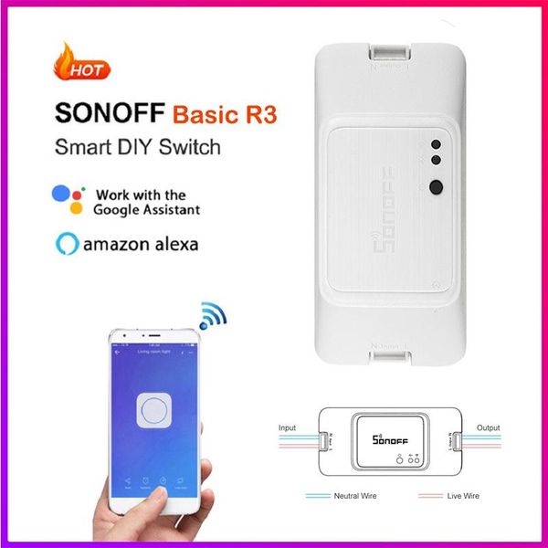 smart home control 1-25pcs sonoff basic r3 wifi diy switch ac 100-240 automation module compatible with ewelink alexa google
smart home control 1-25pcs sonoff basic r3 wifi diy switch ac 100-240 automation module compatible with ewelink alexa google